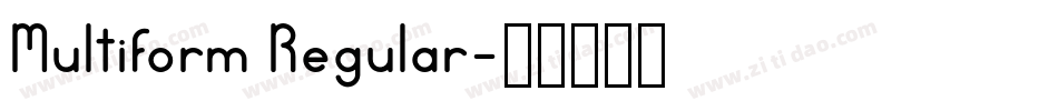 Multiform Regular字体转换